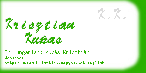 krisztian kupas business card