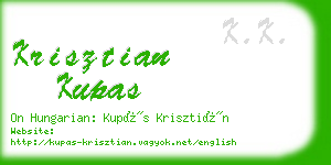 krisztian kupas business card